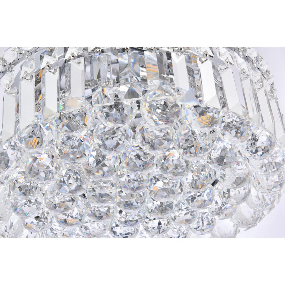 Maxime 5 light Chrome Flush Mount Clear Royal Cut Crystal. Picture 5