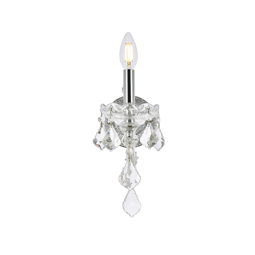 Maria Theresa 1 light Chrome Wall Sconce Clear Royal Cut Crystal. Picture 2