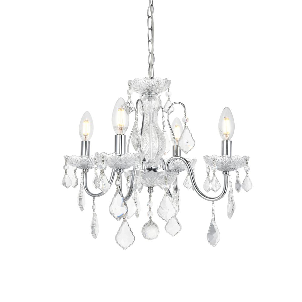 St. Francis 4 light Chrome Pendant Clear Royal Cut Crystal. Picture 6