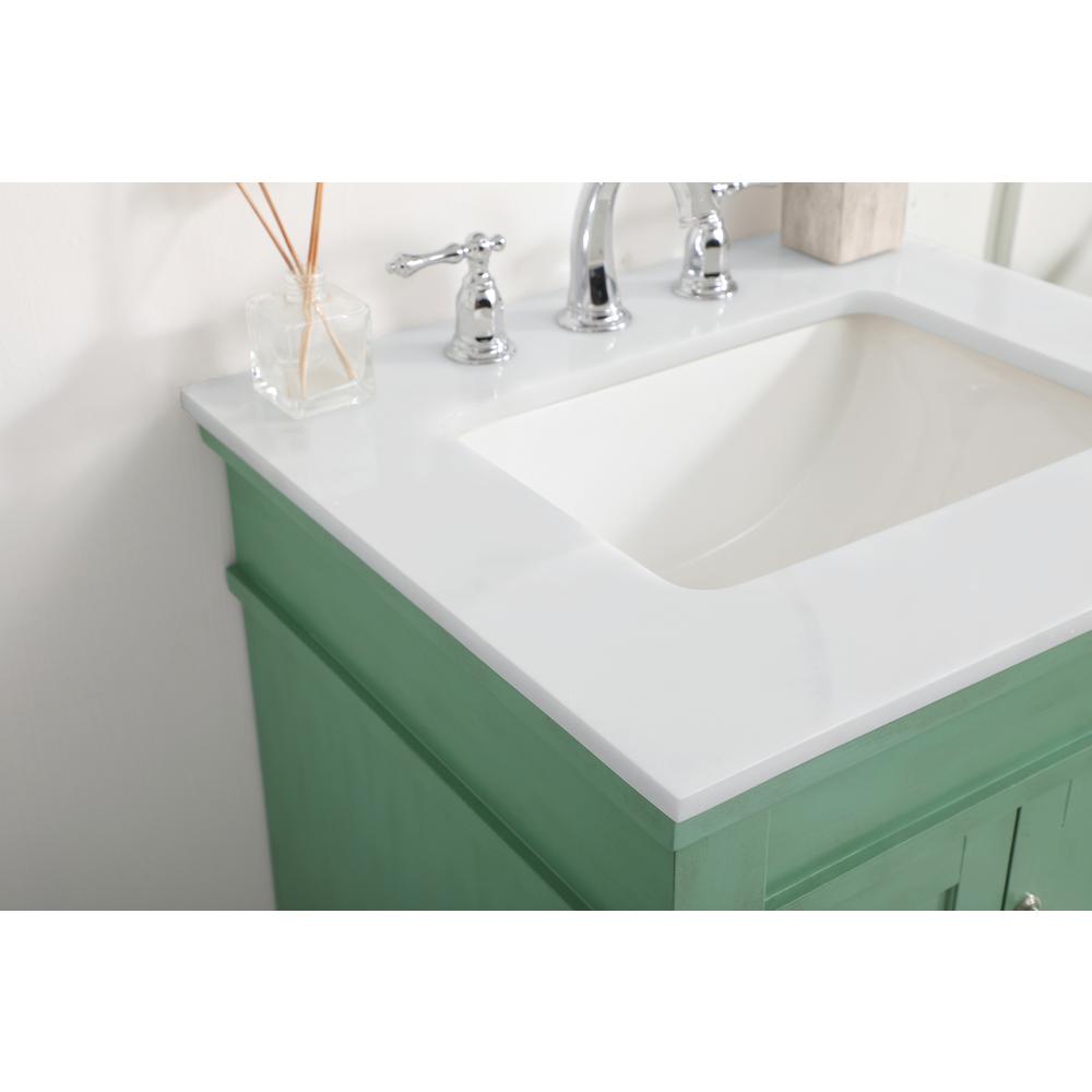 24 inch Single Bathroom vanity in vintage mint. Picture 5