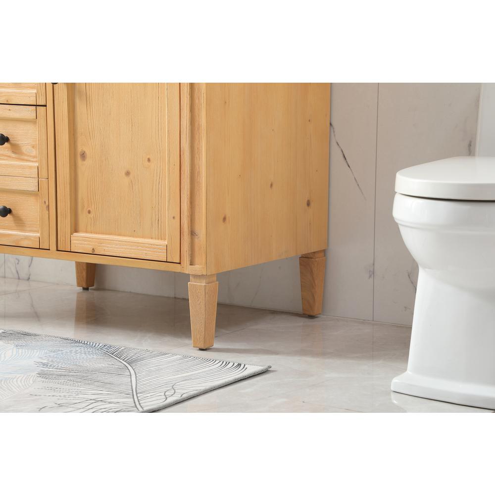 32 inch Single bathroom vanity in natural wood. Picture 6