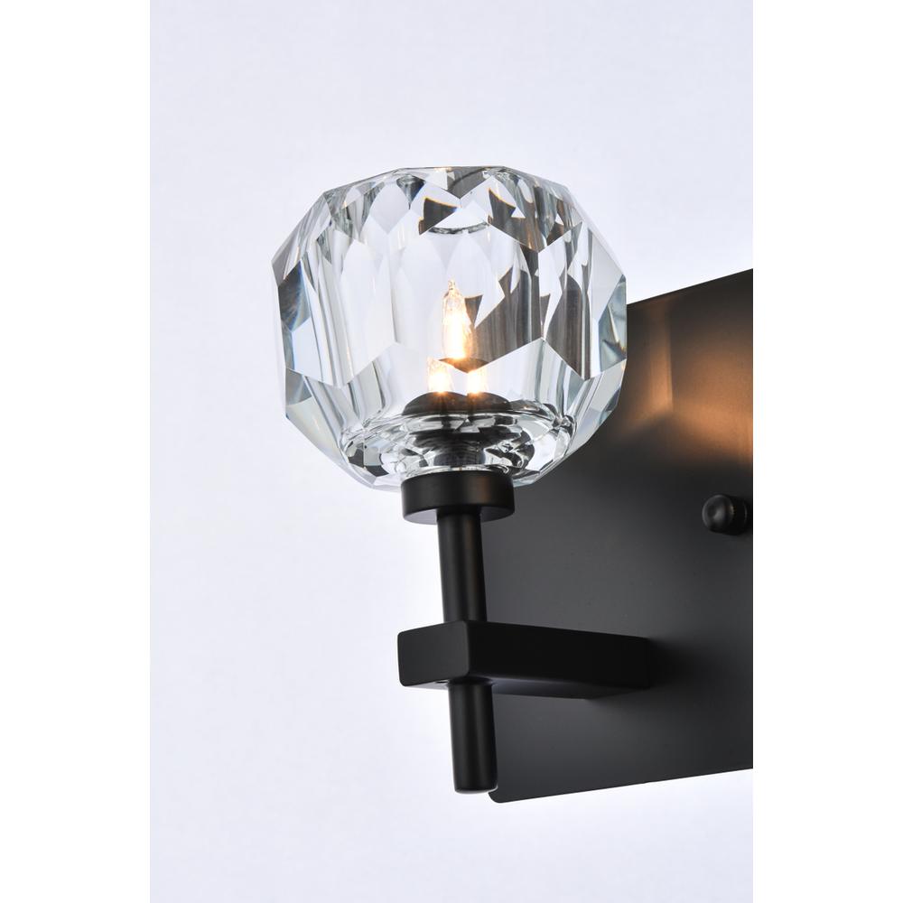 Graham 2 Light Wall Sconce in Black. Picture 3