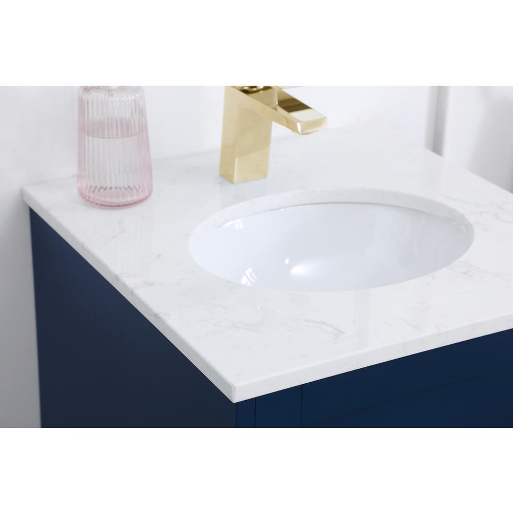 18 inch Single Bathroom Vanity in Blue. Picture 5