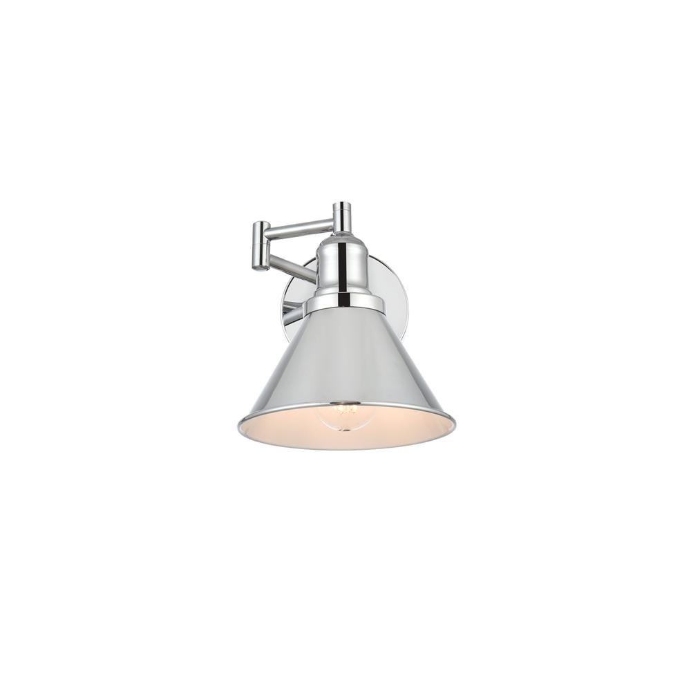 Judson 1 light Chrome swing arm wall sconce. Picture 1