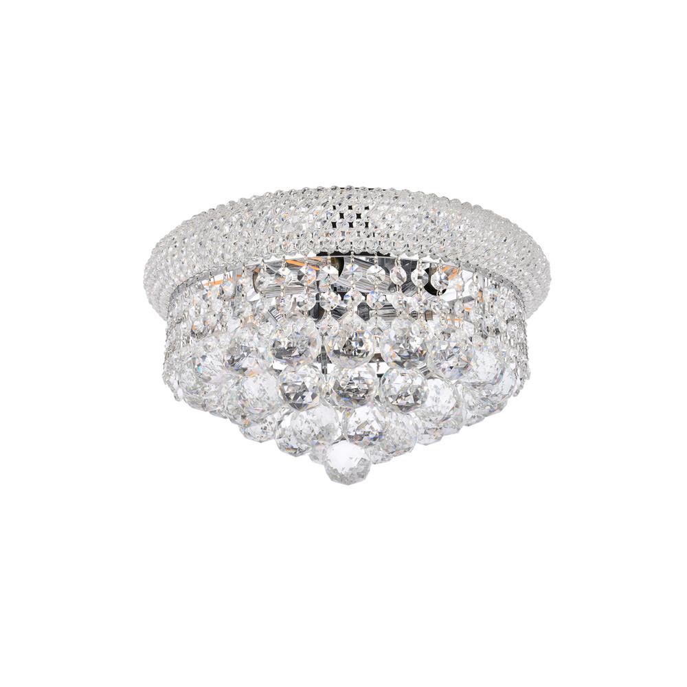 Primo 6 light Chrome Flush Mount Clear Royal Cut Crystal. Picture 6