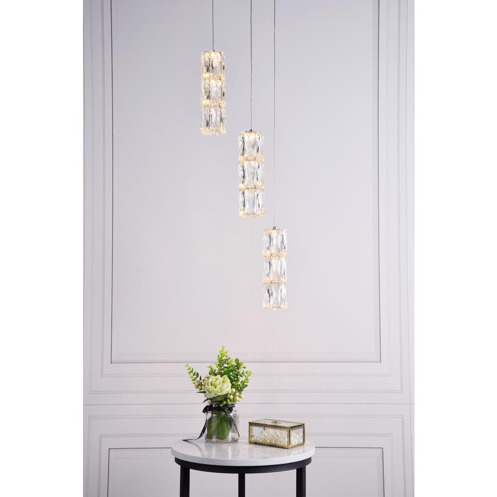 Polaris LED light Chrome Pendant Clear Crystal. Picture 8