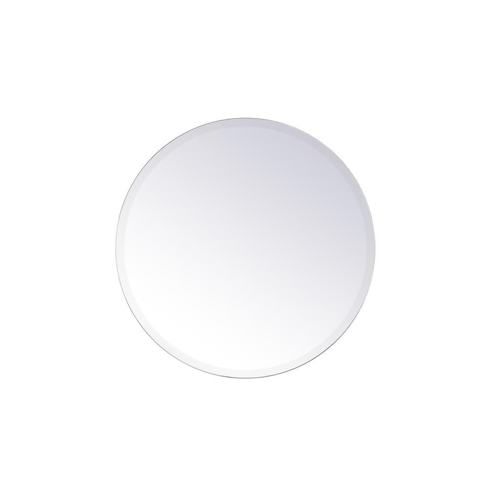 Gracin Round Mirror 24 inch in Clear. Picture 1