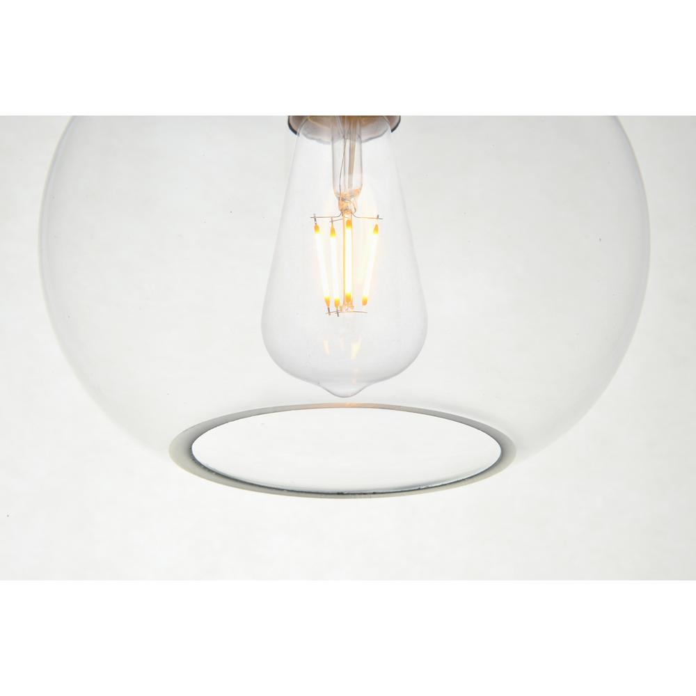 Destry 1 Light Black Pendant With Clear Glass. Picture 4