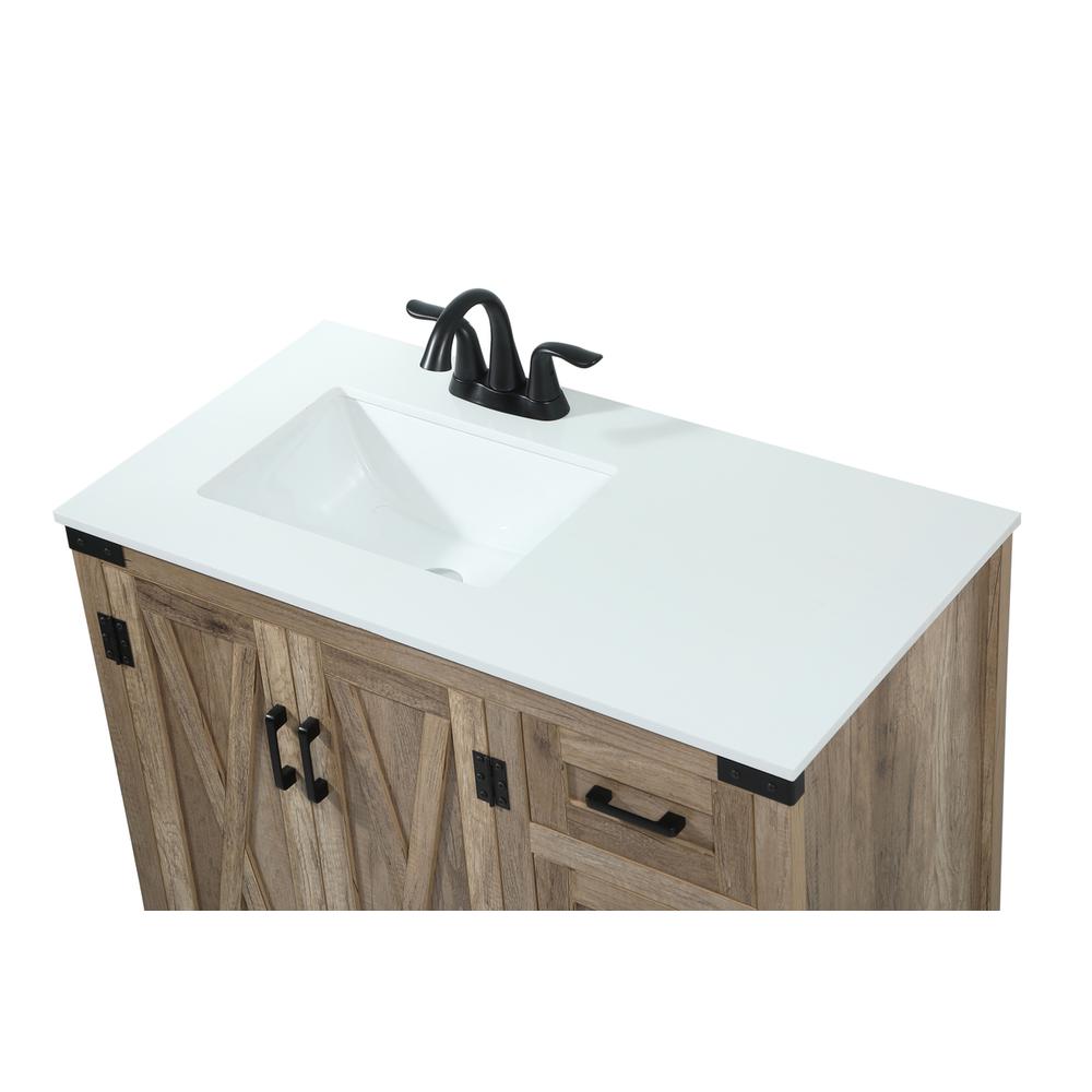 36 inch Single bathroom vanity in natural oak. Picture 10