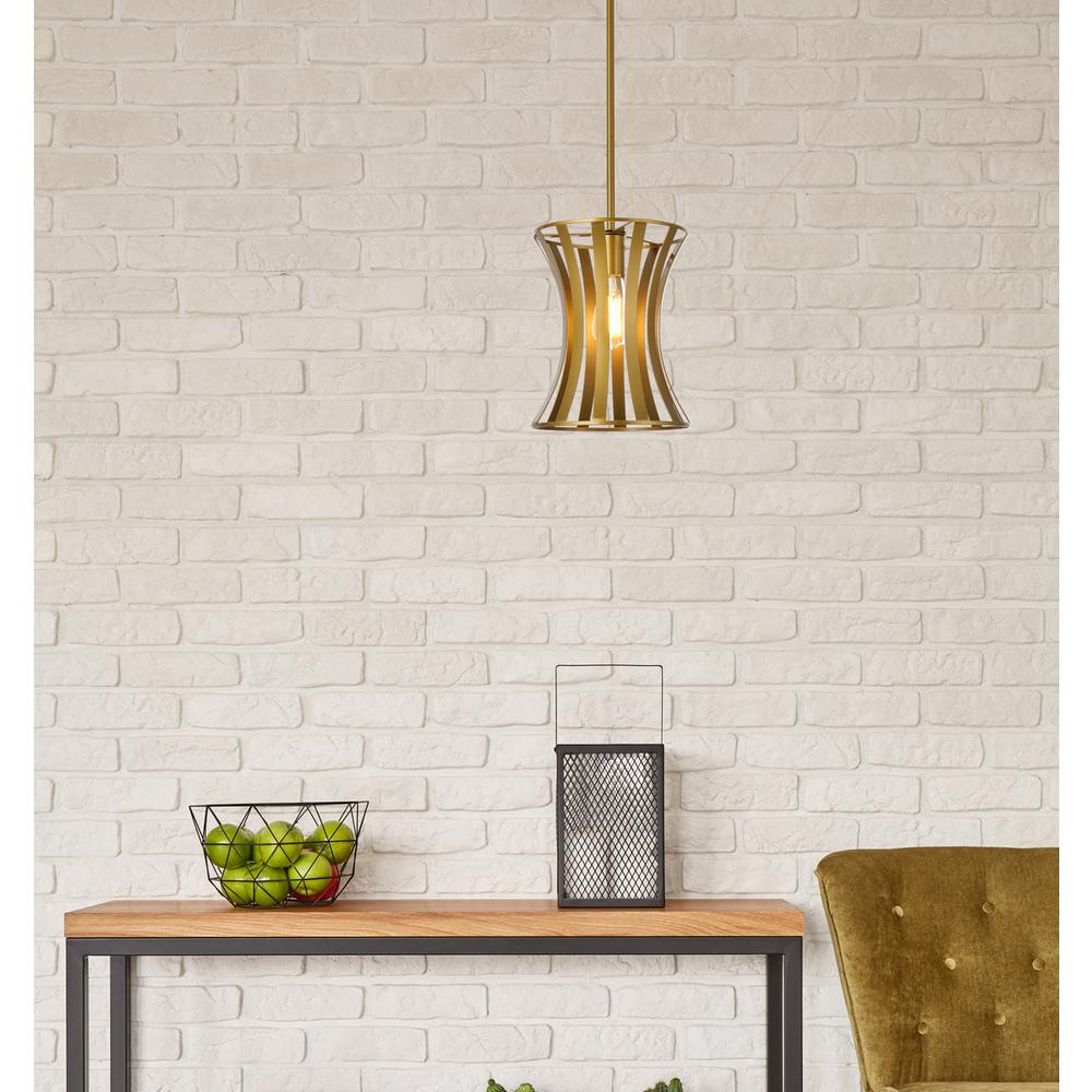 Lily 1 light pendant in brass. Picture 7