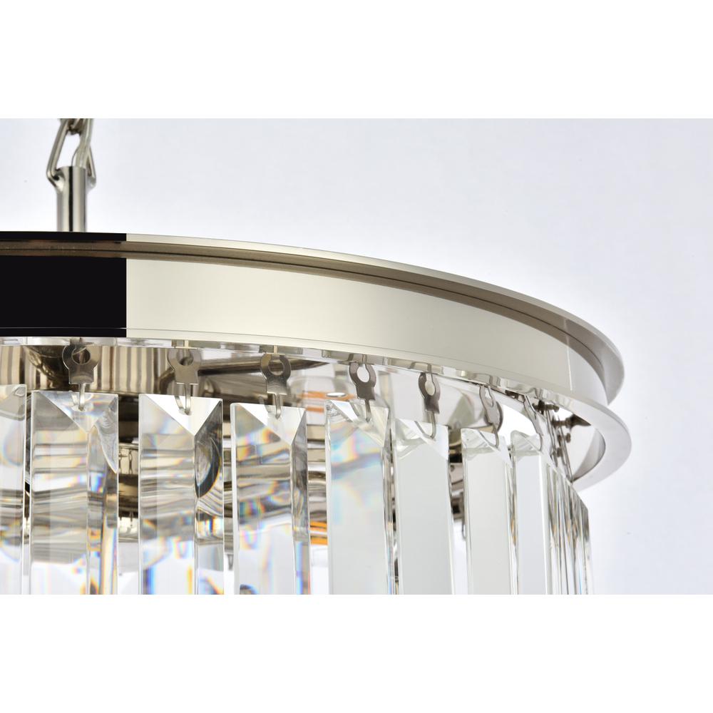 Sydney 6 light polished nickel Pendant Clear Royal Cut Crystal. Picture 5