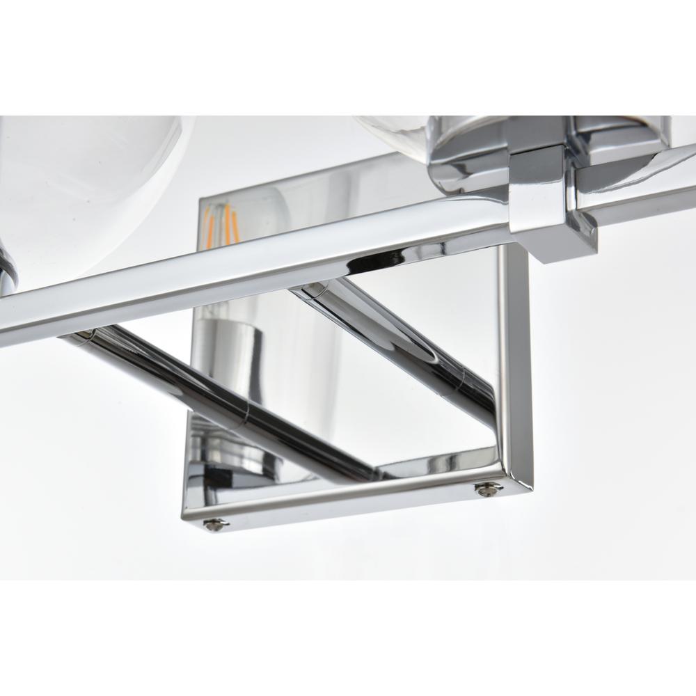 Juelz 2 light Chrome and Clear Bath Sconce. Picture 6