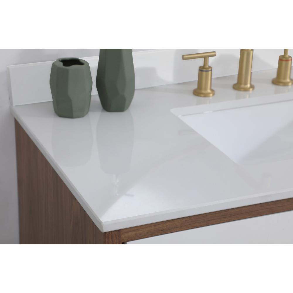 42 inch bathroom Vanity in White with Backsplash. Picture 5