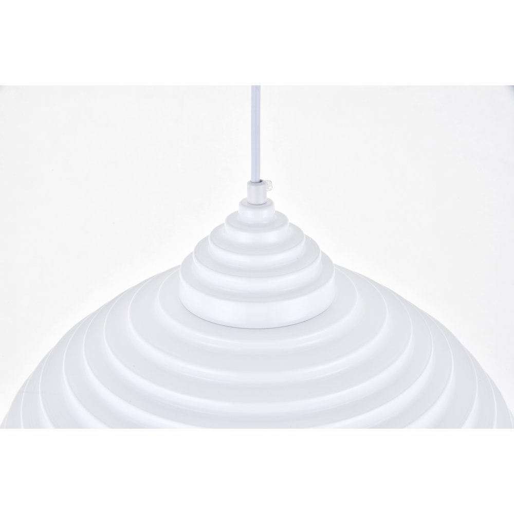 Circa 1 Light White Pendant. Picture 5