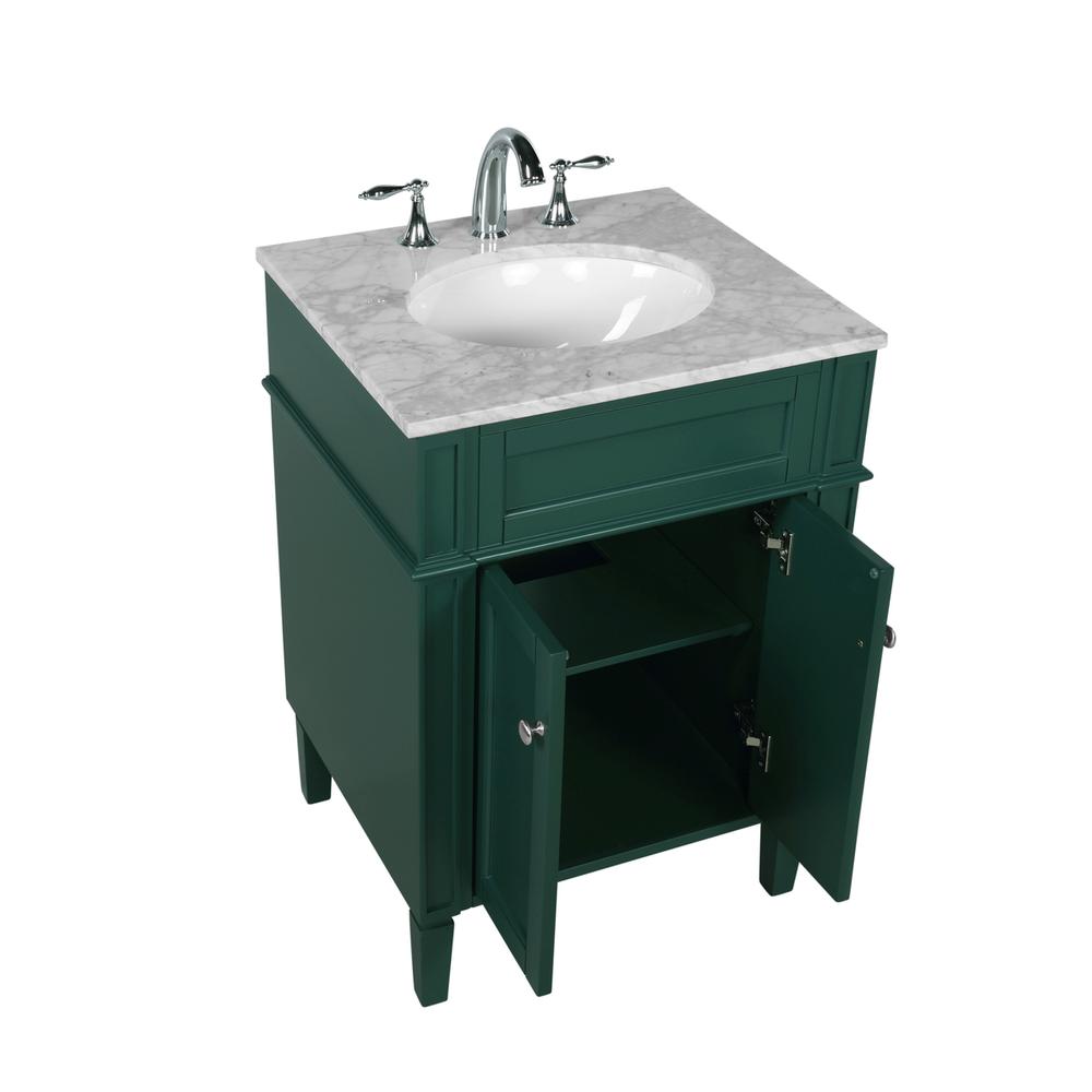 24 inch Single bathroom vanity in green. Picture 9
