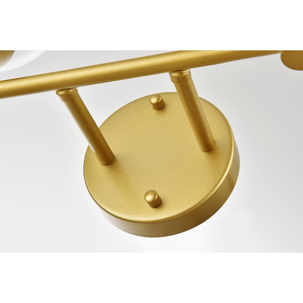 Jaelynn 4 light Brass and Clear Bath Sconce. Picture 5
