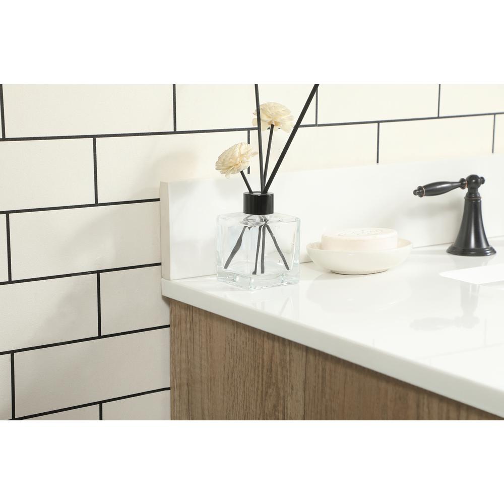 36 inch Single bathroom vanity in natural oak with backsplash. Picture 5