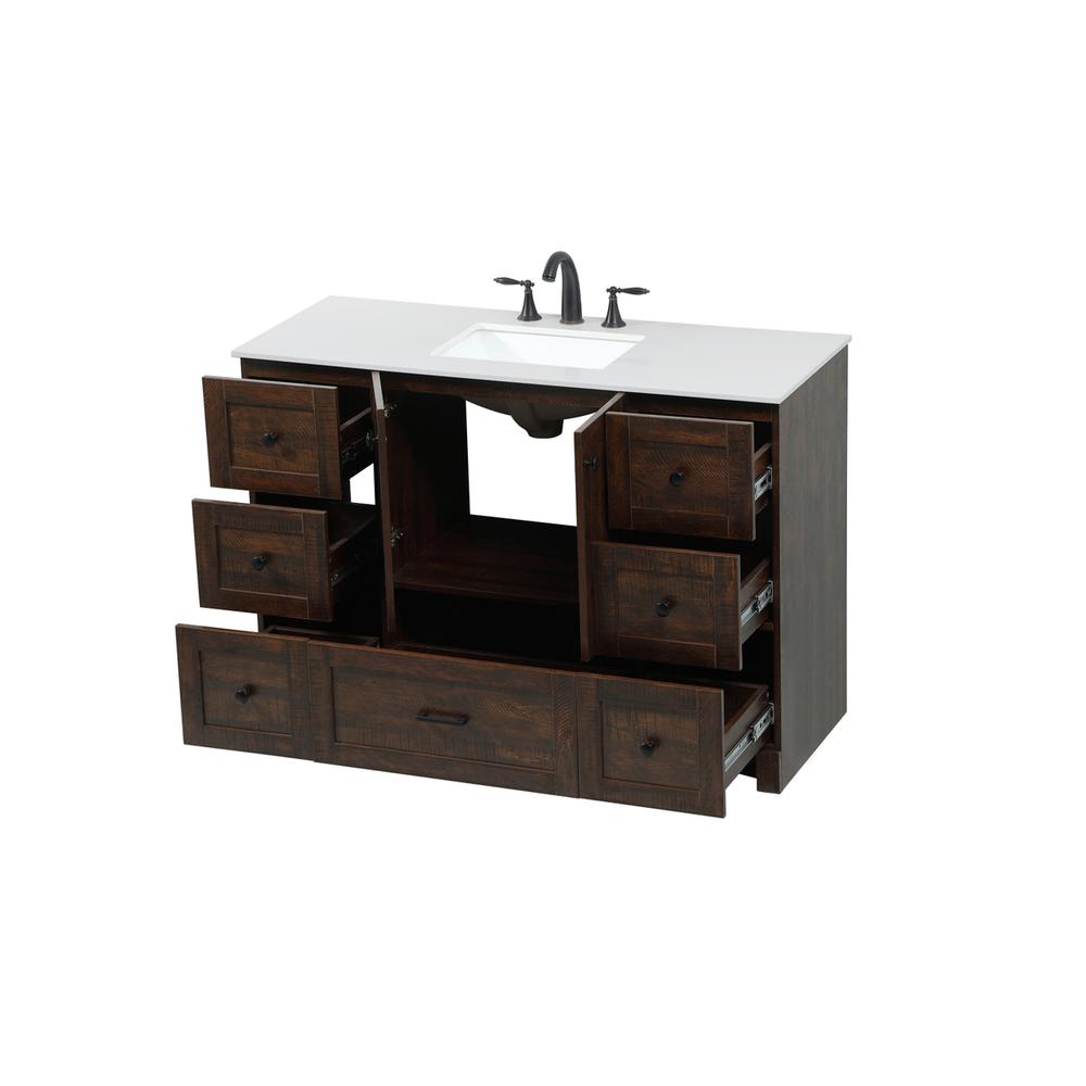 48 inch Single bathroom vanity in expresso. Picture 9