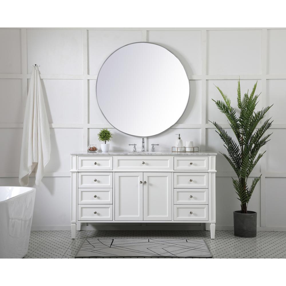 60 inch Single bathroom vanity in white. Picture 4
