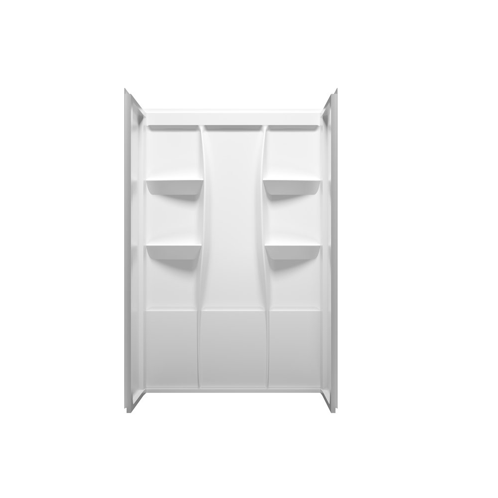 Sterling 48 Inch Alcove Shower Wall Surround In Glossy White. Picture 1