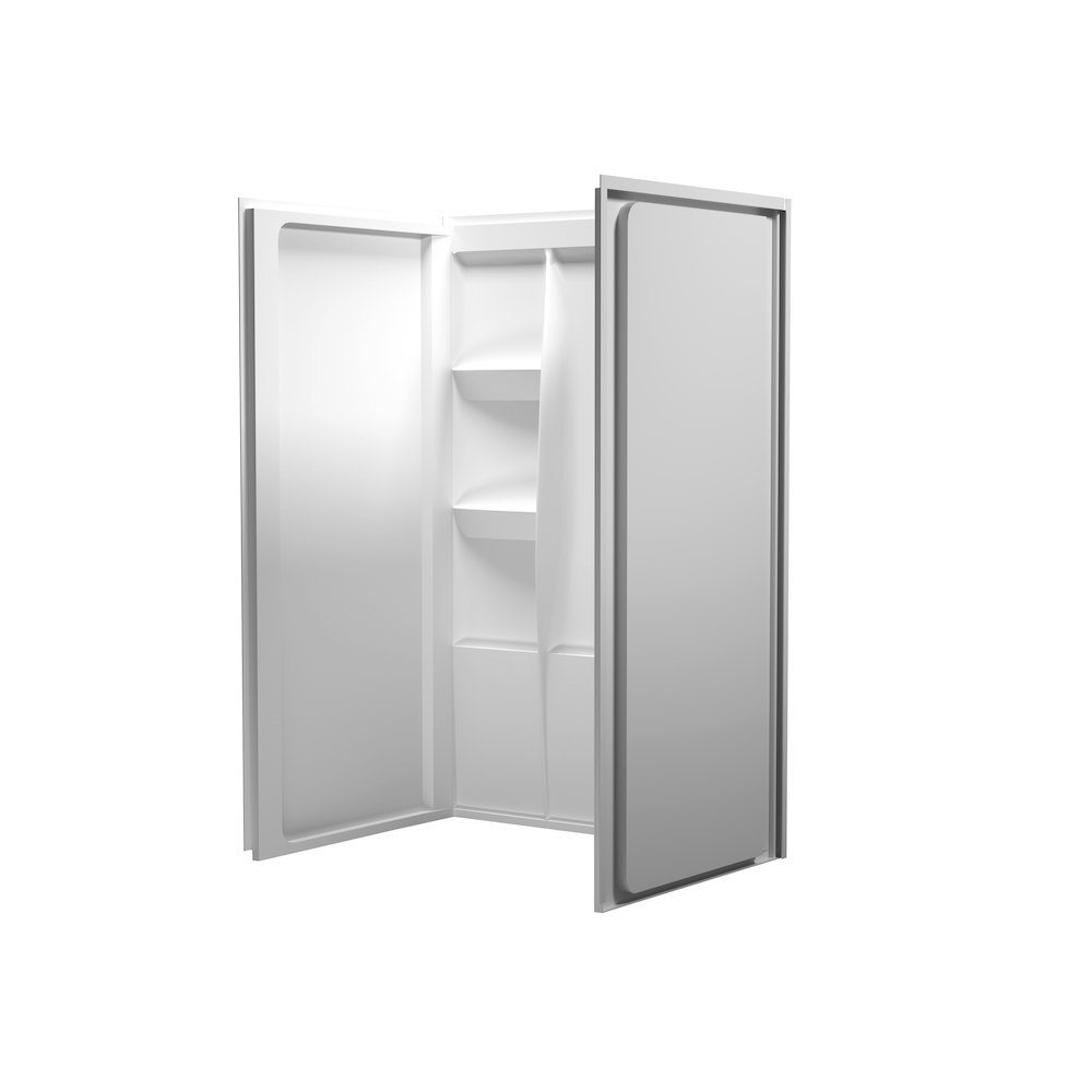 Sterling 48 Inch Alcove Shower Wall Surround In Glossy White. Picture 4