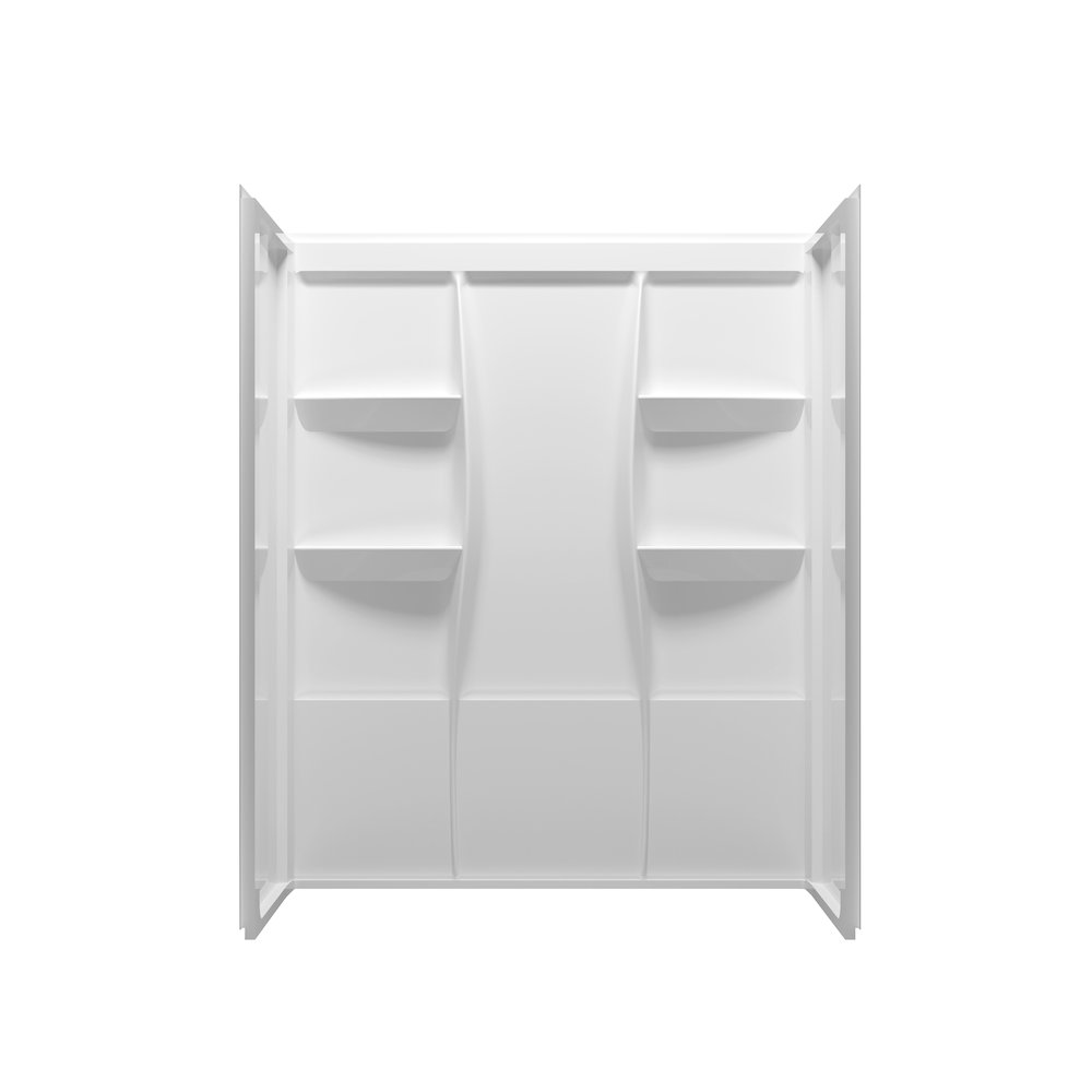 Sterling 60 Inch Alcove Shower Wall Surround In Glossy White. Picture 1