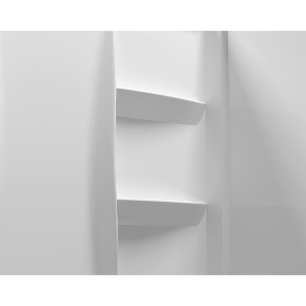 Sterling 60 Inch Alcove Shower Wall Surround In Glossy White. Picture 6