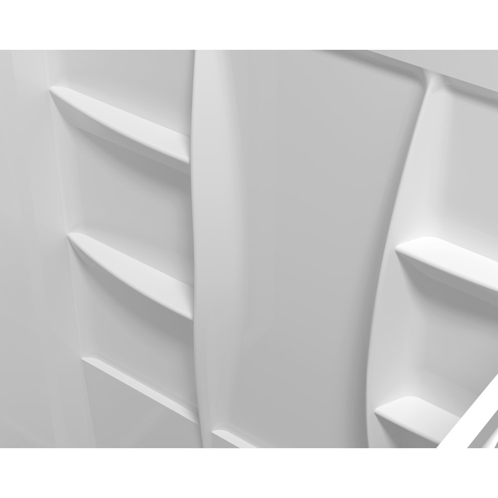 Sterling 60 Inch Alcove Shower Wall Surround In Glossy White. Picture 7