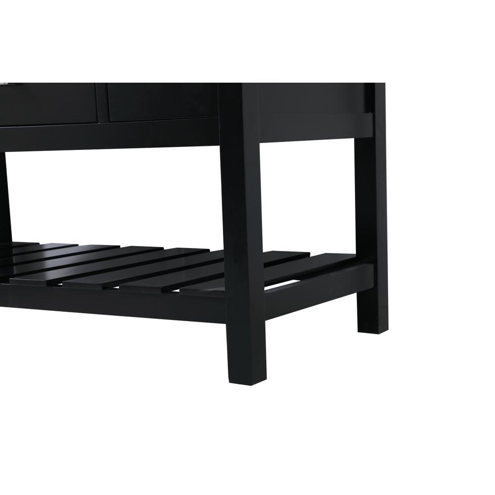 48 inch Single bathroom vanity in black with backsplash. Picture 13