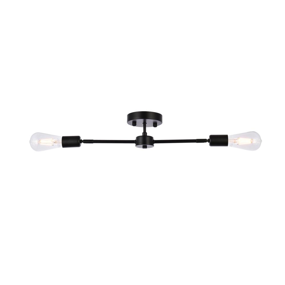 Zane 2 lights black flush mount. Picture 2