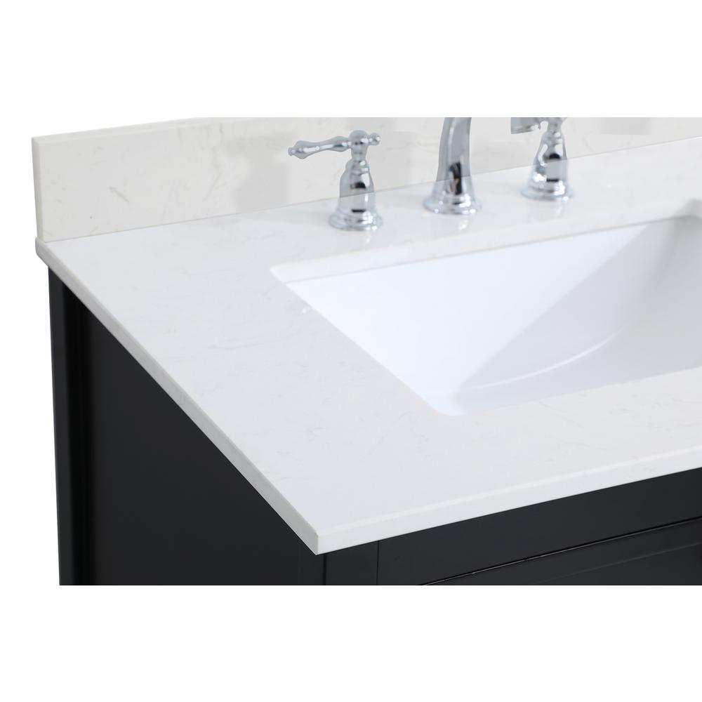 30 inch Single Bathroom Vanity in Black with Backsplash. Picture 10