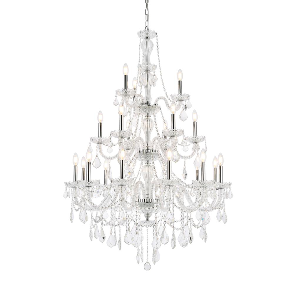 Giselle 21 light Chrome Chandelier Clear Royal Cut Crystal. Picture 2