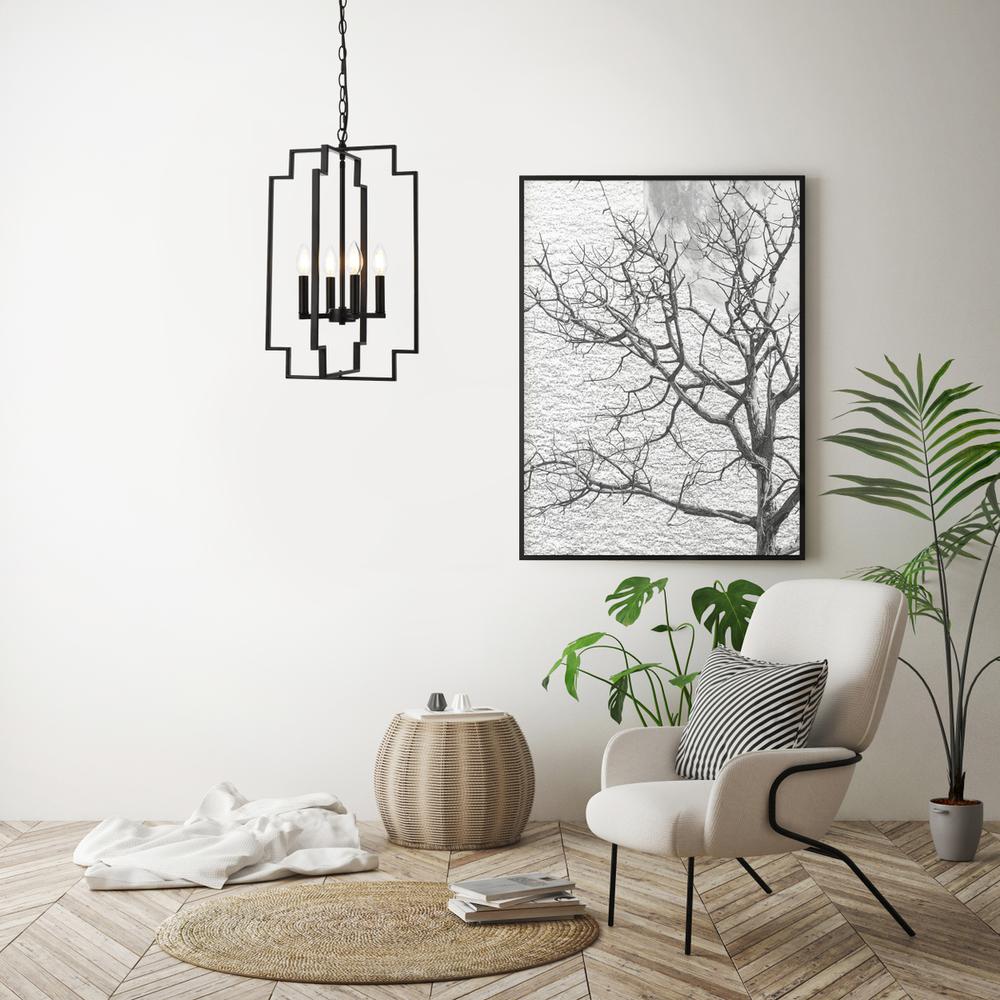 Rosenfeld 4 lights pendant in brass. Picture 8