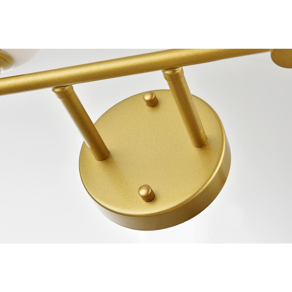 Cordelia 4 light Brass and frosted white Bath Sconce. Picture 5