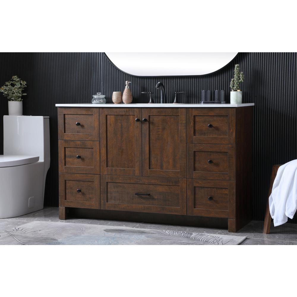 54 Inch SIngle Bathroom Vanity In Expresso. Picture 2