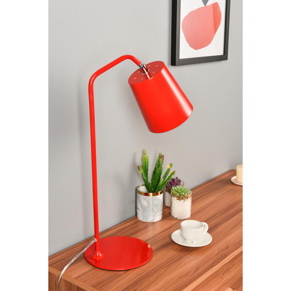 Leroy 1 light red table lamp. Picture 6