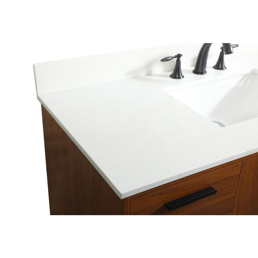 48 inch bathroom vanity in Teak with backsplash. Picture 11