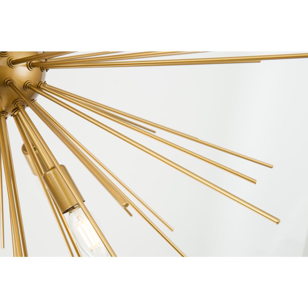 Timber 8 light Brass pendant. Picture 12