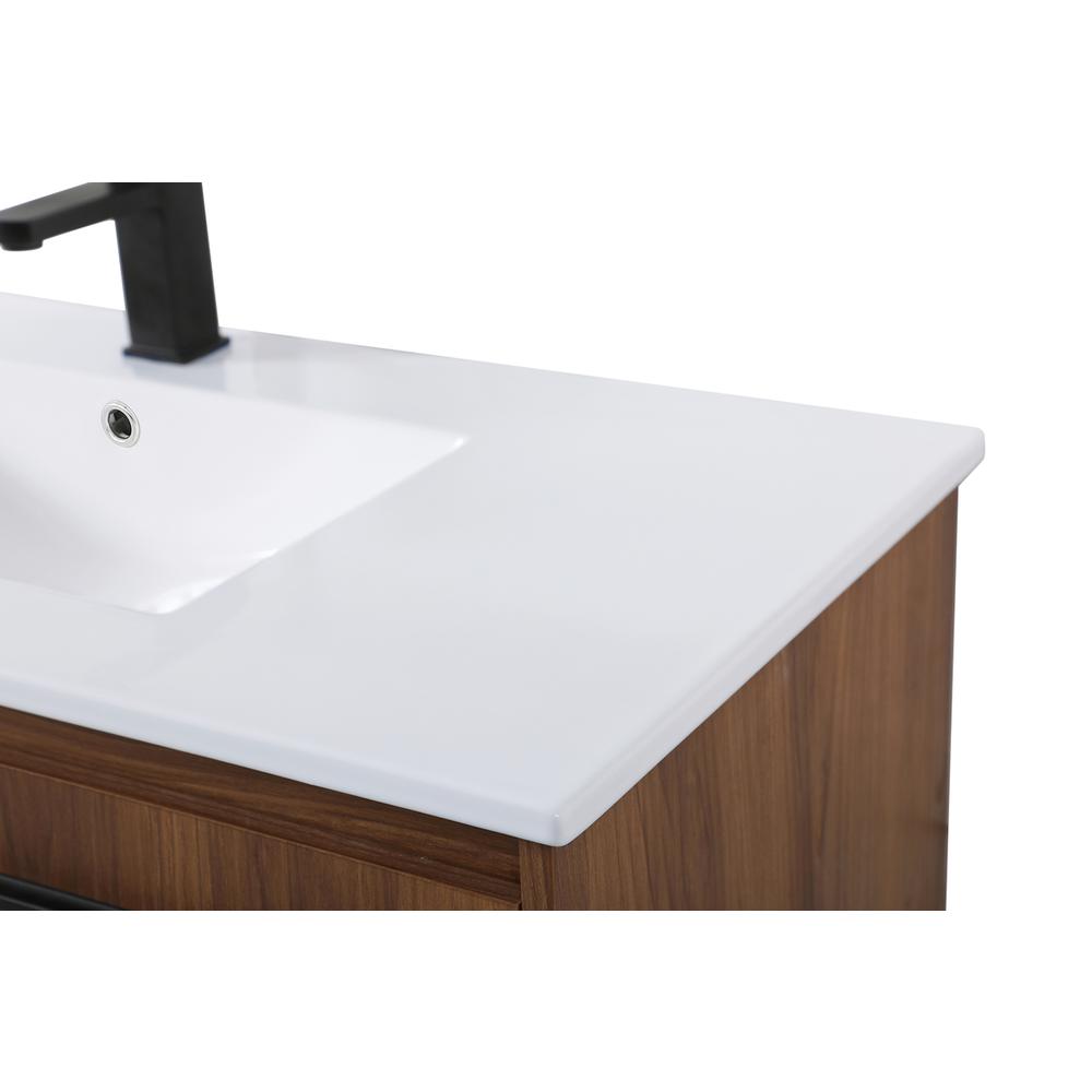 40 inch  Single Bathroom Vanity in Walnut Brown. Picture 11