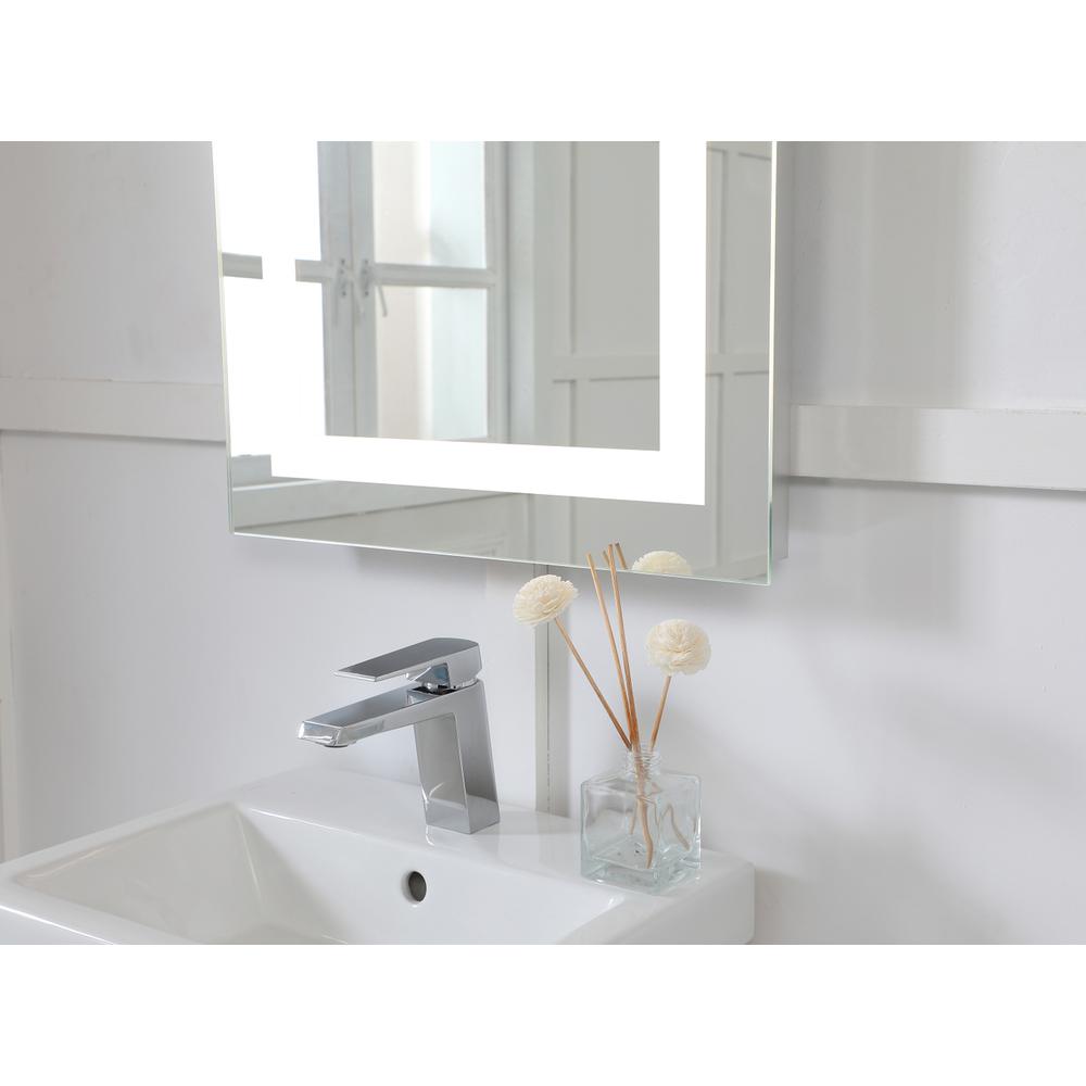 LED Hardwired Mirror Rectangle W20H30 Dimmable 5000K. Picture 3
