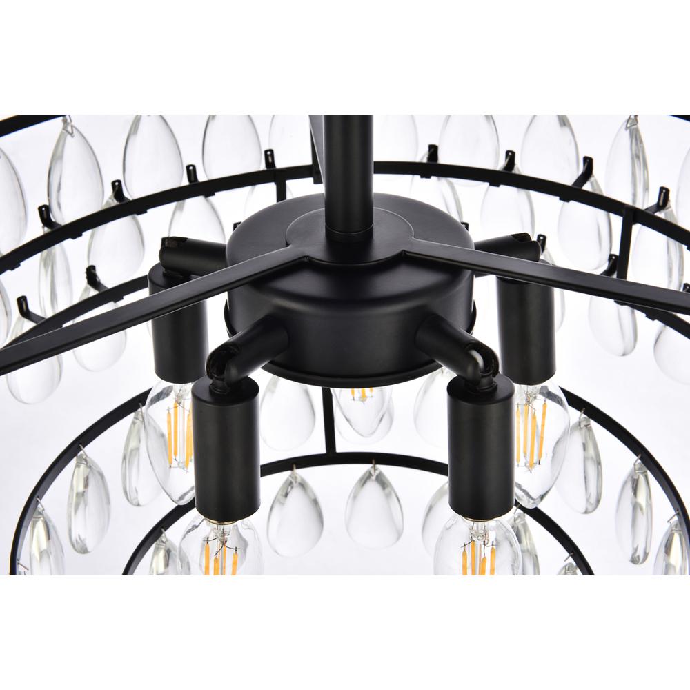 Mila 18 inch flush mount in black. Picture 5