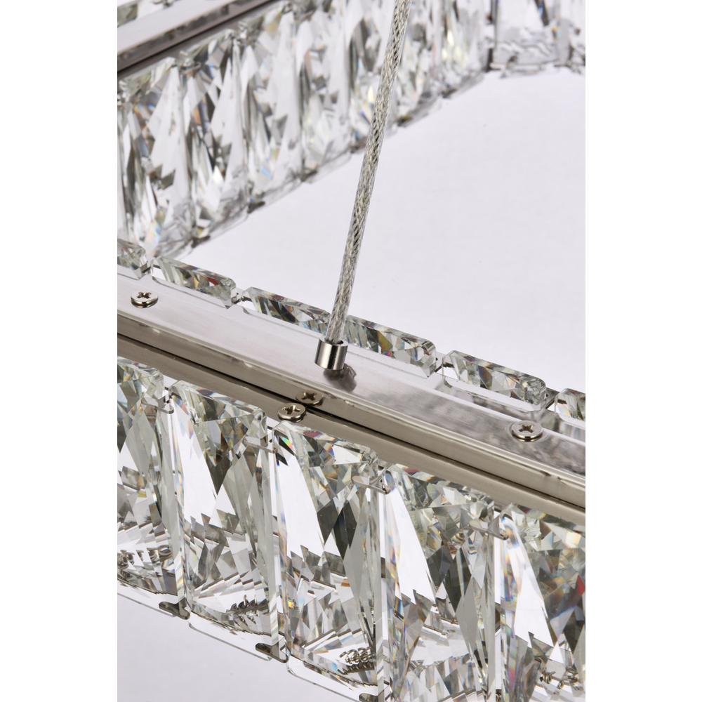 Monroe 42 inch LED triple rectangle pendant in chrome. Picture 4