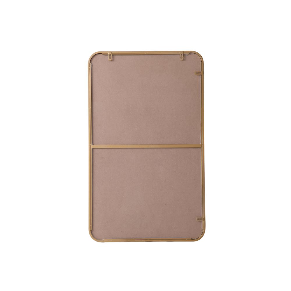 Soft corner metal rectangular mirror 22x36 inch in Brass. Picture 8