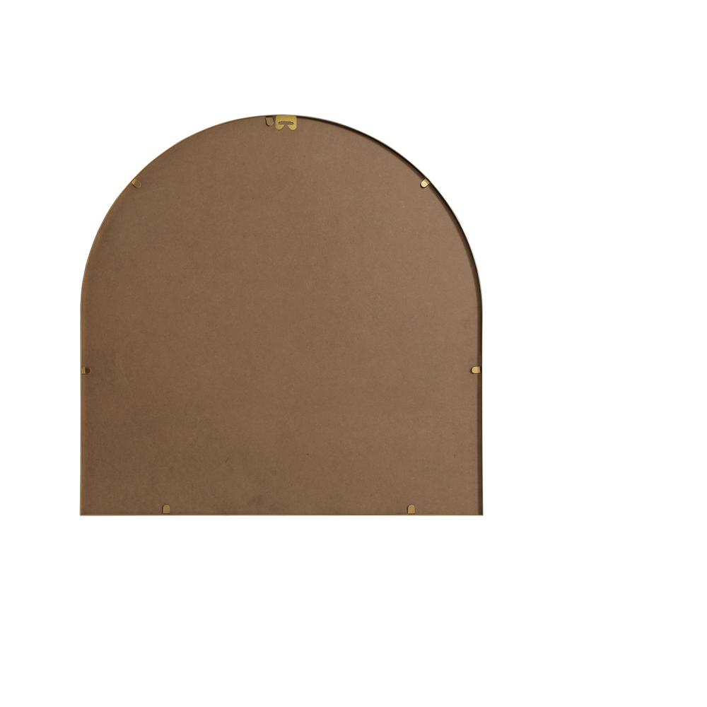 Metal Frame Arch Mirror 30x30 Inch in Brass. Picture 8