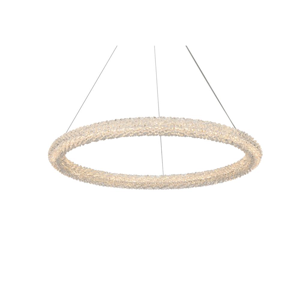 Bowen 32 inch Adjustable LED Chandelier in Satin Gold. Picture 4