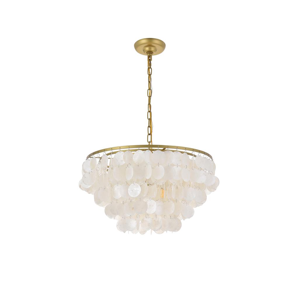 Selene 4 light Brass Pendant. Picture 4