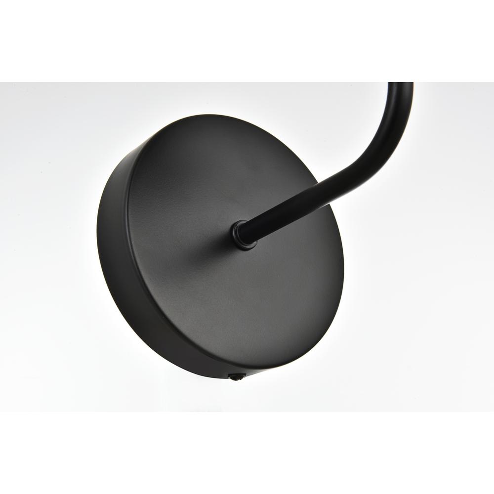 Genesis 1 light Black and Clear Bath Sconce. Picture 4