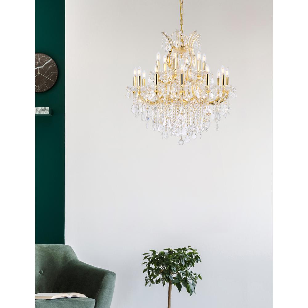 Maria Theresa 19 light Gold Chandelier Clear Royal Cut Crystal. Picture 7