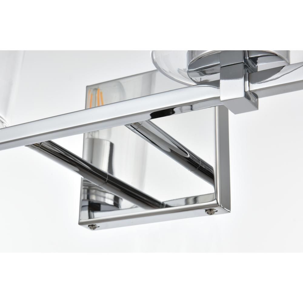 Kacey 2 light Chrome and Clear Bath Sconce. Picture 6