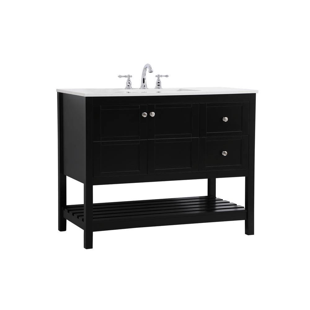 42 inch Single Bathroom Vanity in Black. Picture 6